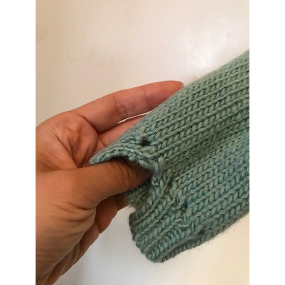 Fenn Wright Manson Green Open Mixed Knit Long Sleeve High-Low Tunic Sweater S - Picture 6 of 11